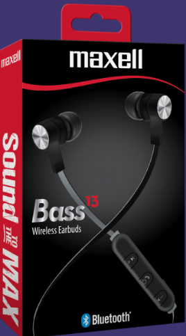 Maxell audífonos con micrófono bass 14 bluetooth EB black blueto